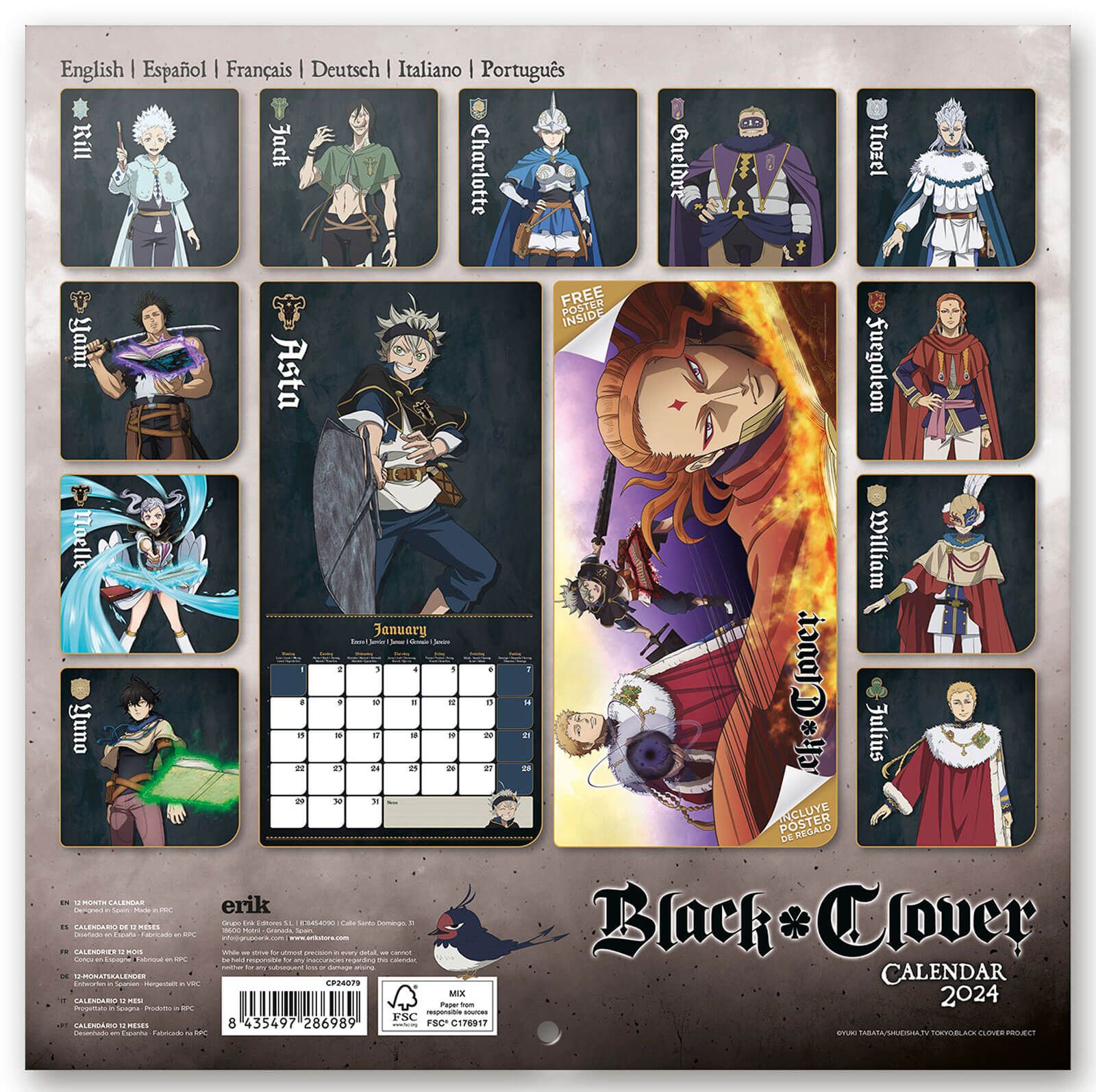 Kalendarz Cienny Black Clover 2024   3 Yfrf Wa 