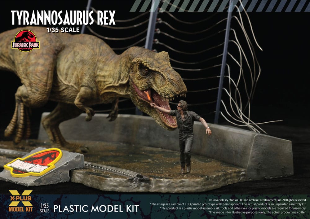 Model do składania Jurassic Park III / Park Jurajski III 1/35 - Tyrannosaurus  Rex